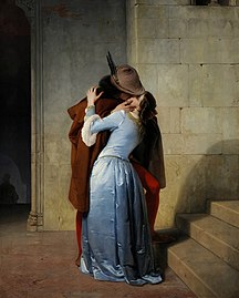 216px El Beso Pinacoteca de Brera Milán 1859